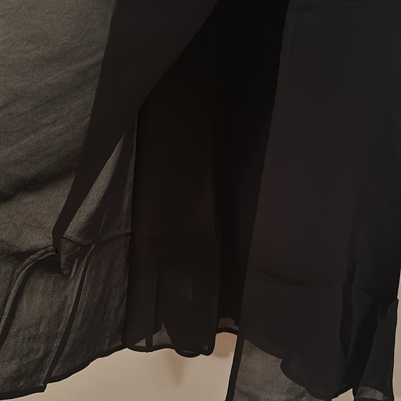 NEW  Reformation Juliette Midi Dress in Black Tie Straps Side Slit | size 4 - Picture 13 of 13